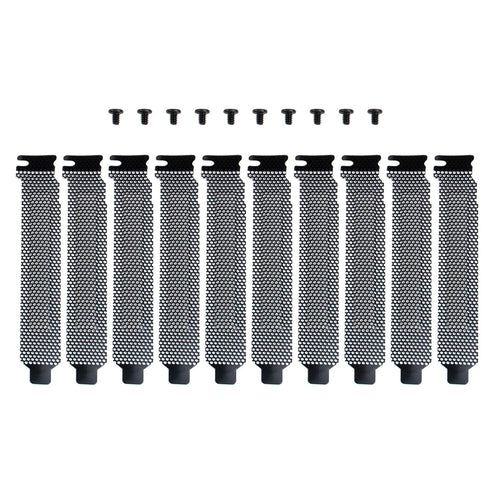 AUEAR 10 Pack Black PCI Slot Cover Hard Steel Filter Blanking Plate with Screws