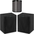 Two Black Heavy Duty 600D Outdoor Sonos Speaker Covers, Protection for Sonos Play:1, One & SL Speakers