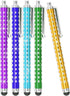 Eco-Fused 10 Pack Bling Metal Stylus Pens, Universal, Compatible with All Capacitive Touchscreen Devices, iPad, iPhone
