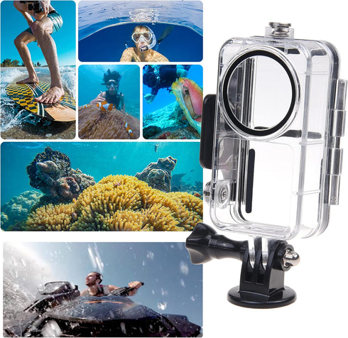 Camkix Waterproof Case for DJI Action 2 Power Combo, Protects Up to 147ft/45M Underwater, Clear Display Diving Case