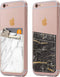 (Two) Cell Phone Stick On Wallet Card Holder Phone Pocket for iPhone, Android, and All Smartphones (White & Black)