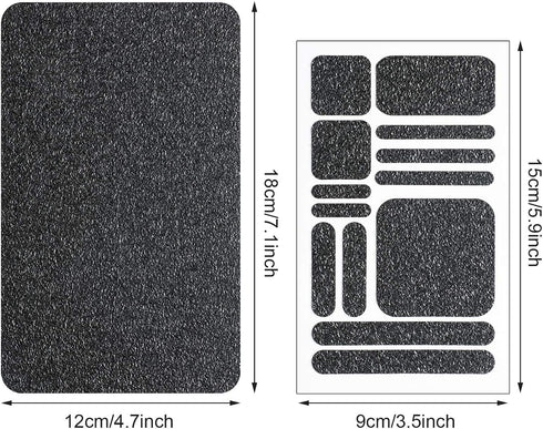 Zonon 4 Pieces Grip Phone Tape Sticker, Anti Slip Rubber Textured Adhesive Traction Grip Decal for Phones
