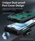FNTCASE Military Grade Shockproof Full Protection Phone Case for iPhone 15, Dual Layer Matte Textured 6.1 Inch Green
