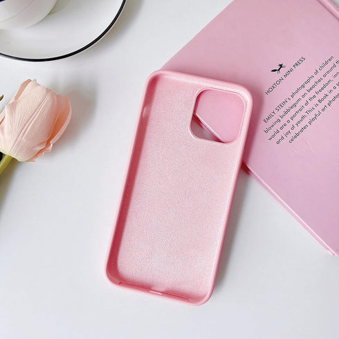 Jmltech Silicone Case for iPhone 13 Pro Max, Girly Heart Design with Soft Anti-Scratch Microfiber Lining - Pink
