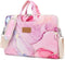 Pink Marble Pattern Waterproof Laptop Shoulder Bag for 14-15 Inch Laptops, Briefcase for 15.6 Inch