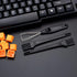 Keycap Puller, Stainless Steel Keycap Removal Tool with 2 Pcs Keyboard Cleaning Brush for Mechanical Keyboards