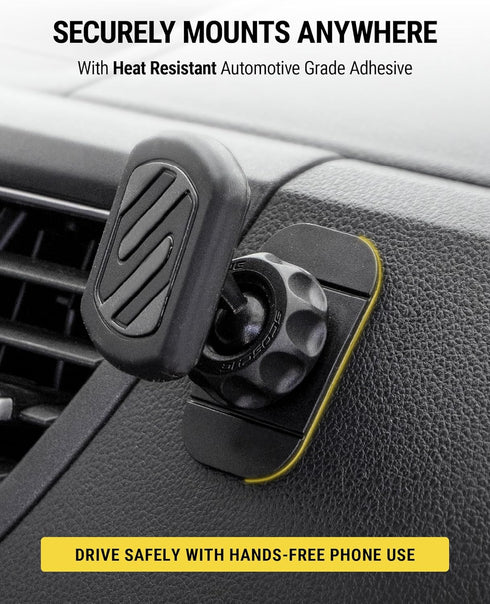 Scosche MAGDM2 MagicMount Magnetic Car Phone Mount, 360° Adjustable Magnet Head, Universal Holder
