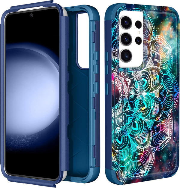 Samsung Galaxy S21 Ultra Phone Case - Heavy Duty Protective Cover for Women Men Girls Boys - Mandala