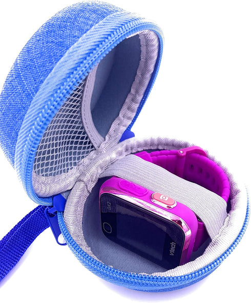 xcivi Carrying Case for VTech KidiZoom Smartwatch DX4, DX3, DX2, and Little Tikes Tobi Smart Watch (Blue)