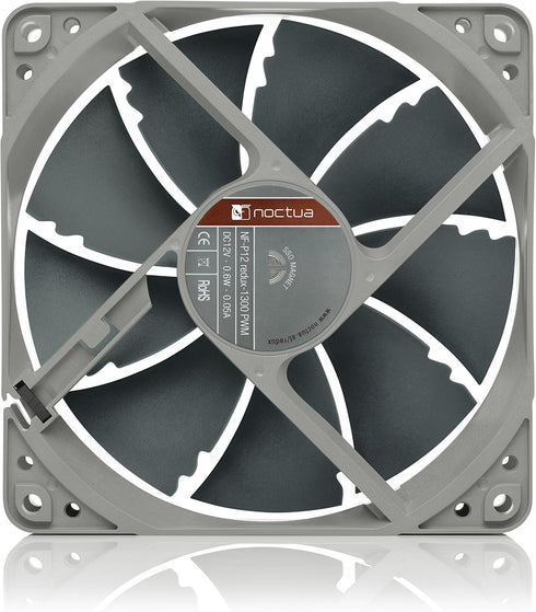 Noctua NF-P12 redux-1300 PWM Quiet Fan, 4-Pin, 1300 RPM (120mm, Grey)