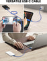 CableCreation Blue 6 inch USB to USB C Cable, 3A Fast Charging, Braided USB C Male to Male for Power Bank, Galaxy S23