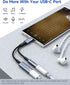 USB C to 3.5mm Headphone and Charger Adapter, 2-in-1 Dongle Cable for Galaxy S22 S21 S20 Ultra Note 20 10