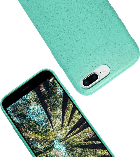 eplanita Eco Mobile Phone Case for iPhone 7 Plus and 8 Plus, Plant Fibre and Soft TPU, Mint