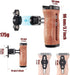 Hersmay 1/4"-20 Wooden Side Handle Quick Release Camera Hand Grip with Screws Stabilizer with ARRI-Style Mount Screw