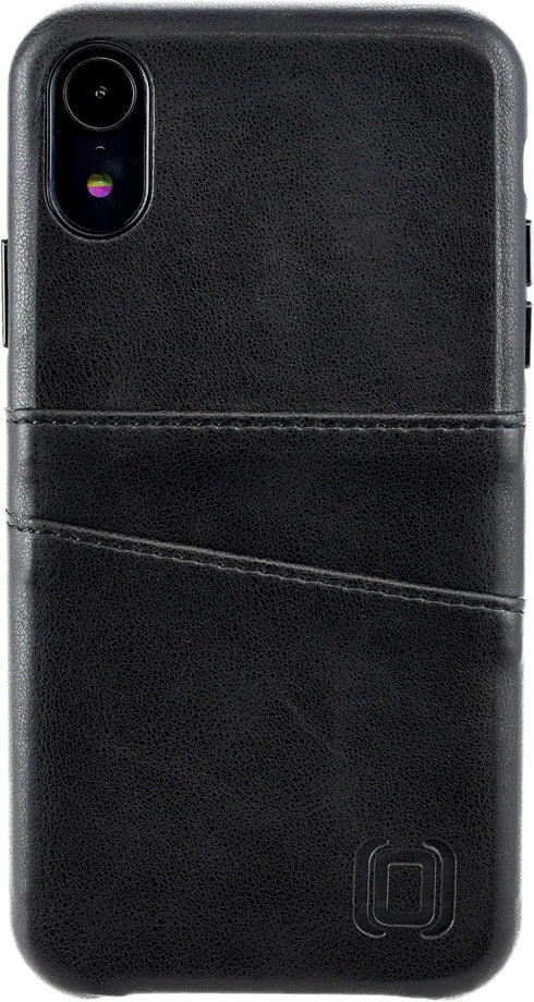 Dockem Wallet Case for iPhone XR, Built-in Metal Plate for Magnetic Mounting, 2 Credit Card Holders, 6.1" Black Exec M2