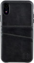 Dockem Wallet Case for iPhone XR, Built-in Metal Plate for Magnetic Mounting, 2 Credit Card Holders, 6.1" Black Exec M2