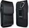 iPhone 15, 15 Pro, 14, 14 Pro, 13, 13 Pro, 12, 12 Pro, 11, XR, XS, 10 Holster Case with Card Slot & Belt Clip, Black.