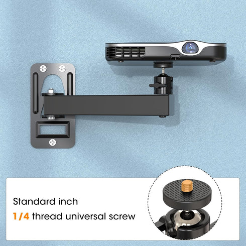 Mini Ceiling Wall Projector Mount Stand - Adjustable Tilt & Swivel Hanger for Mini Projector