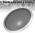 X AUTOHAUX 2pcs 10" Speaker Grille Cover, Round Subwoofer Grille Horn Protective Guard, Silver Tone Car Accessories