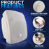 Pyle Outdoor Waterproof Patio Speaker - 3.5" 2-Way Weatherproof Dual Speaker for Indoor/Outdoor Use (White)