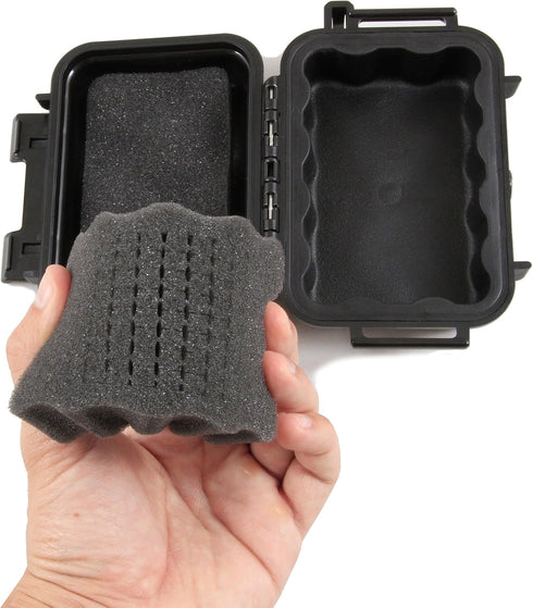 CASEMATIX 5.75" Waterproof Small Hard Case with Customizable Foam for Portable Electronics and Accessories