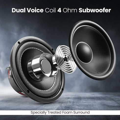 Pyle Car Vehicle Subwoofer Speaker - 6.5 Non-Pressed Paper Cone, 600 Watt Power, Foam Surround for Stereo Sound
