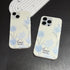 Artistic Blue Tulip Flower Soft Case for iPhone 14 Pro Max (Beige)