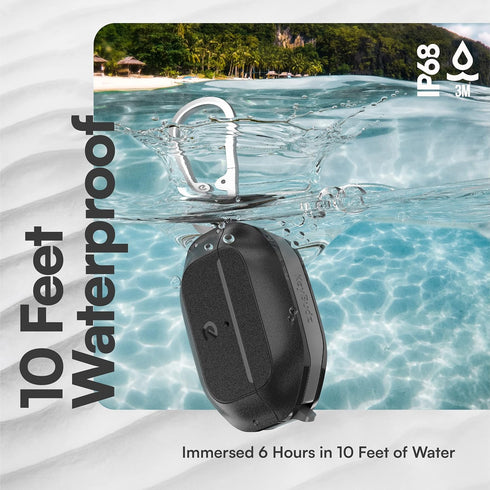 KeyBudz Waterproof AirPods Pro Case with Lock, Rugged Tough Protection for 2nd Generation with Carabiner, Carbon Black