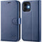 OCASE iPhone 12/12 Pro Wallet Case - PU Leather Flip Case with Card Holders, RFID Blocking, Blue