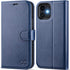OCASE iPhone 12/12 Pro Wallet Case - PU Leather Flip Case with Card Holders, RFID Blocking, Blue