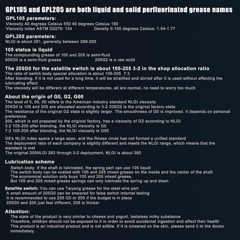 HONKID Keyboard Switch Lube GPL 205G0, 0.35 oz Mechanical Keyboard Lubricant for Keycaps and Stabilizers