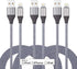 10ft iPhone Charger Cable (3 Pack) - MFi Certified Nylon Braided Lightning USB for iPhone 11/Pro/X/Xs Max/XR/8 Plus/7