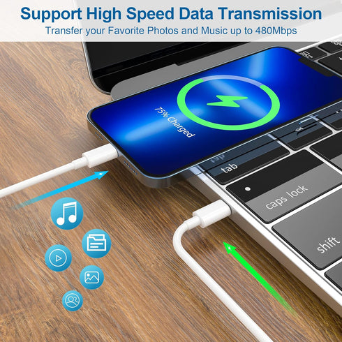 USB C to Lightning Cable 3Pack 6FT Fast Charging Cord Compatible for Apple iPhone 14/14 Pro/14 Pro Max/13/12/11