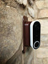 Wall Plate with 30 Degree Angle Mount for Nest Hello Video Door Bell in Coffee
