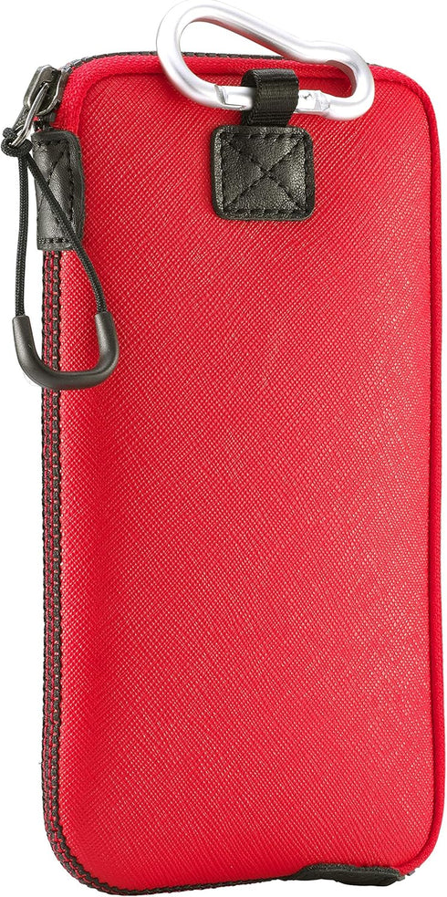 OneJoy Large Neoprene Cell Phone Pouch, Lightweight & Protective Phone Carrier Bag, Red