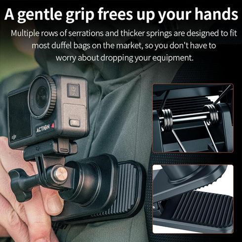 Backpack Mount Clip for DJI OSMO Pocket 3, Magnetic Mounts, 360 Rotation, Action Clips for GoPro, Insta360, Most