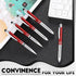 5 Pieces Stylus Pen for Touchscreen Devices, Multi-Function Capacitive Pen with LED Flashlight, 3 in 1 Metallic Pens