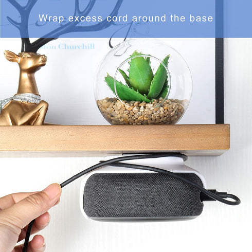 Echo Dot Wall Mount Holder for 3rd Generation, Space-Saving Accessories with Cable Management, White