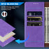 ZZXX for iPhone 14 Pro Wallet Case, RFID Blocking, Card Slot, Kickstand, Magnetic Closure, Purple