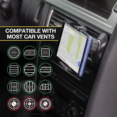 Scosche UH4DVM-SP 2-in-1 CarMount Universal Phone Vent or Dash Mount - Portable and Adjustable with 360 Rotation
