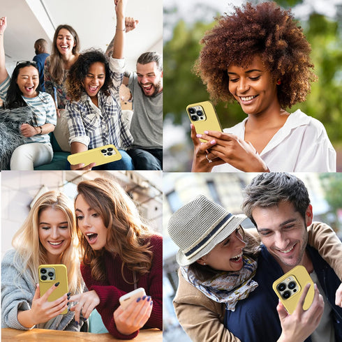 IceSword iPhone 13 Pro Max Case Yellow (2021), Liquid Silicone Slim Protective Phone Case, Soft Anti-Scratch Microfiber Lining, Matte Bright Lemon Sunflower Citron Butter Cute, 6.7inch 13PM- Yellow