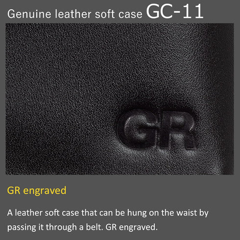 RICOH Leather Soft Case GC-11 - Compatible with GR III, GR IIIx, High-Grade Genuine Leather Case, Black