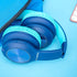 PowerLocus PLED Kids Bluetooth Headphones, Wireless with LED Lights, Safe Volume, Micro SD, AUX Cable, Hi-Fi Stereo for