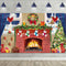 6x4 Feet Christmas Fireplace Theme Backdrop, Extra Large Red Brick Wall Decoration for Photo Baby Shower