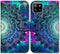 Case for Samsung Galaxy A42 5G, Mandala Flower Space Leather Flip Phone Wallet Cover with Card Slot Holder