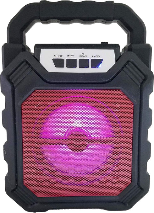 RJ FM Radio TF/USB MP3 Player Bluetooth Portable speaker Rechargeable-Red