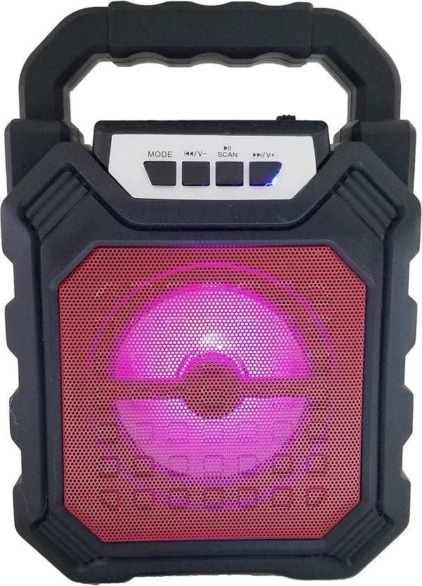RJ FM Radio TF/USB MP3 Player Bluetooth Portable speaker Rechargeable-Red