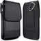 Cell Phone Pouch Belt Holster Case for iPhone 15, 14, 13 Pro, Samsung Galaxy S24, ID Card Slot, Black