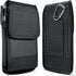 Cell Phone Pouch Belt Holster Case for iPhone 15, 14, 13 Pro, Samsung Galaxy S24, ID Card Slot, Black