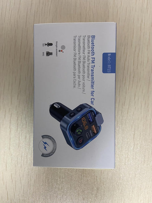 LENCENT Wireless Bluetooth 5.0 FM Transmitter Car Kit, Type-C PD 20W + QC3.0 Fast USB Charger, Hands-Free Calling, Hi